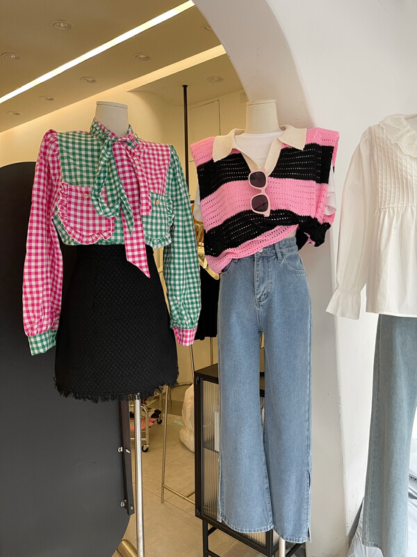 Autumn models are new! [Timely rain] Korean ins retro design sense washed all-match side slit jeans 44601# WPL
