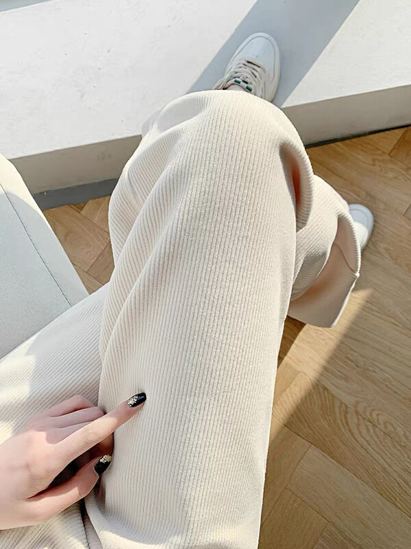 New in autumn! [KIKI STUDIO] elastic waist straight slim casual pants 6741# HJY