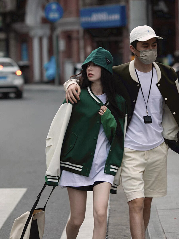 New in autumn!【KIKI STUDIO】Fashion color matching casual short coat 6710# HJY