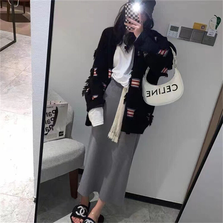 New in autumn! [N] V-neck Korean long-sleeved knitted cardigan M0059# WTT