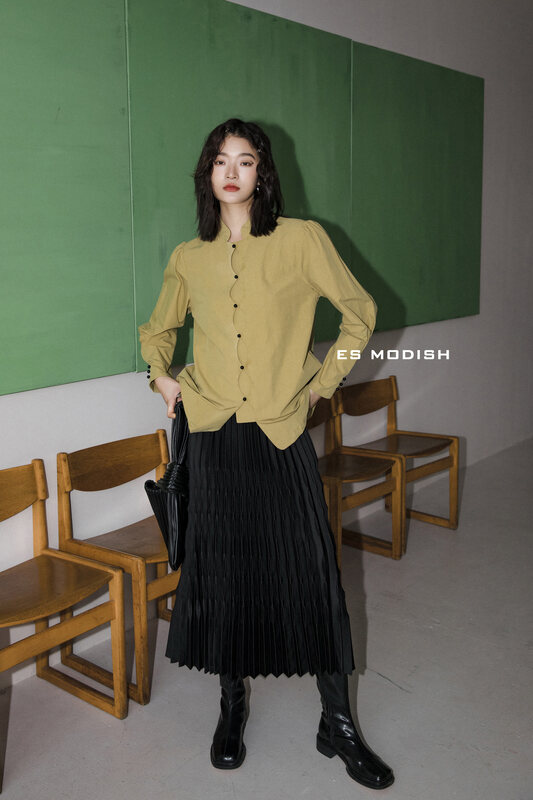 New in early autumn!【ES MODISH】New country style design commuter casual shirt BL1806# CQW
