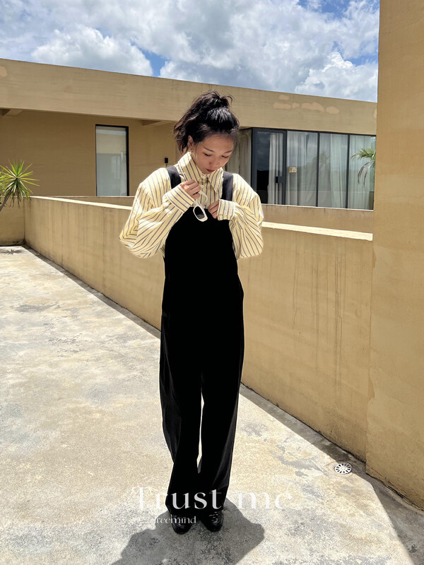 【TRUSTME】Tencel Striped Shirt 40031