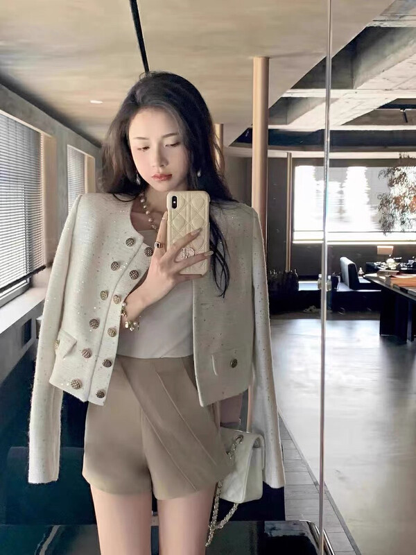 New in autumn!  【KIKI STUDIO】Small fragrant lady temperament short coat 6632# HJY