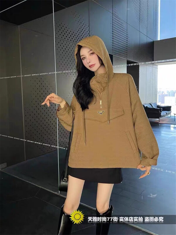 Autumn is new! [Yairou] Lingge loose hooded sweater 2779# GYJ