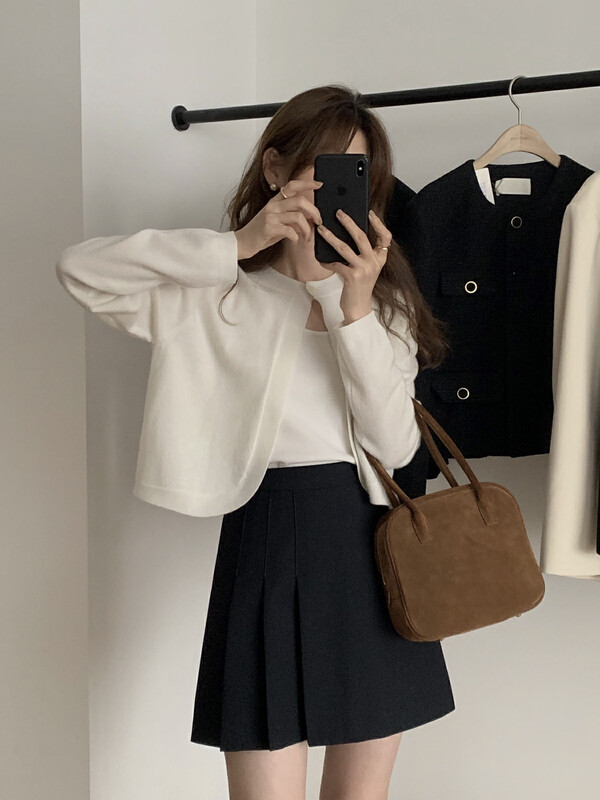New in early autumn! [T.G] round neck single-breasted fashion knitted cardigan 18125# CLS