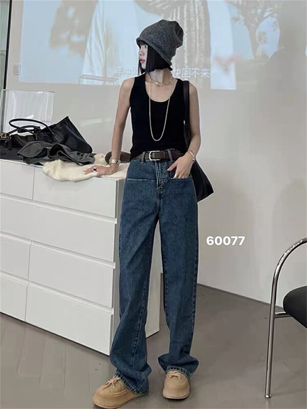 Autumn is new! [OKD] Korean version of elastic mopping thin all-match jeans 60077# GY