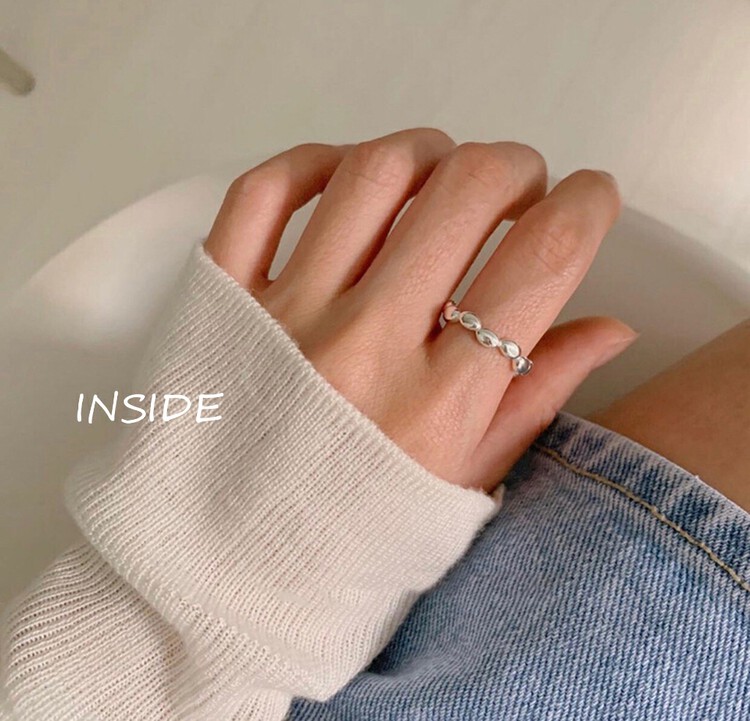 【INSIDE】Korean version of simple niche ring (with box random) J3380-1# ZXL