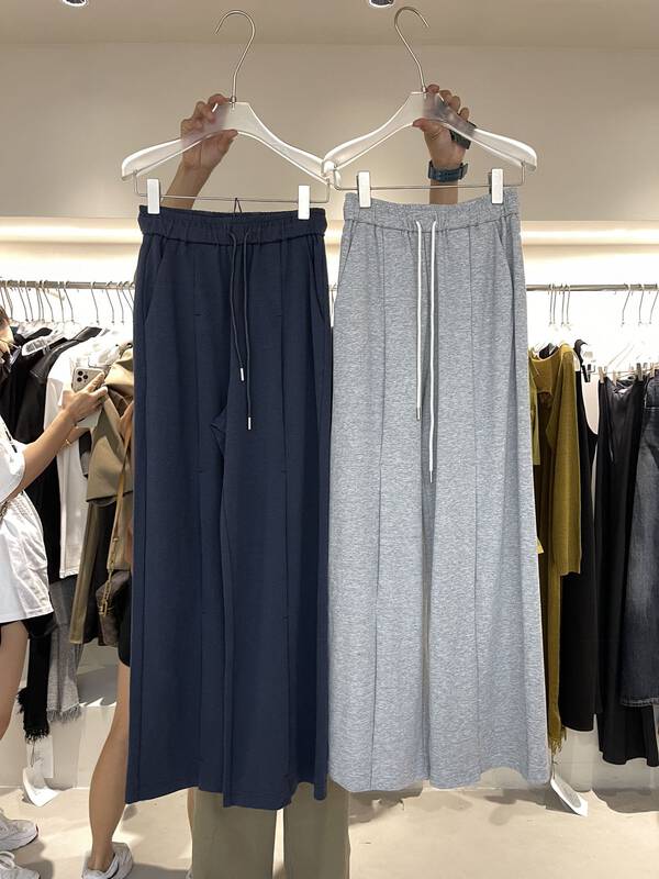 【IN.CHOOSE U】Basic all-match solid color wide-leg casual pants 66289# CQW