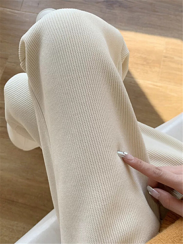 New in autumn!【KIKI STUDIO】Korean version of solid color loose elastic waist casual pants 6695# HJY