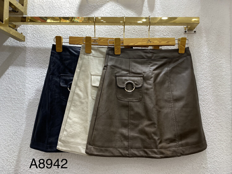 Autumn is new! [Queen QUEEN] Korean version of the fashion high waist design skirt A8942# OZQ