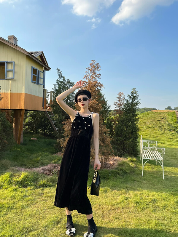 New in early autumn!【FEIMAO（YIMAO）】Sleeveless pleated pullover dress YM-8310# LSL