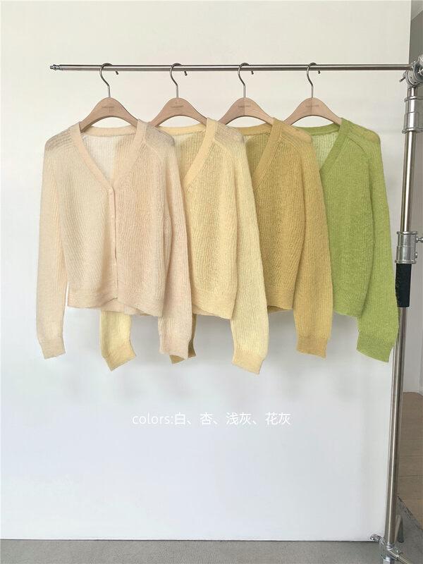 Original price 123.95! New for autumn!【T.G】Korean all-match casual V-neck knitted cardigan 15978A# CLS
