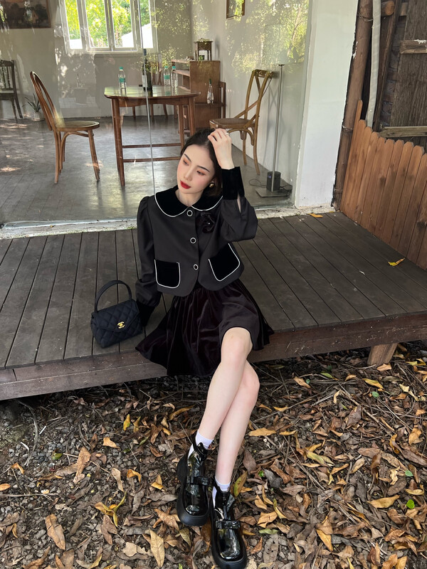 New in early autumn! [FEIMAO (YIMAO)] Korean style doll collar all-match short coat (with detachable accessories) YM-8340# LSL