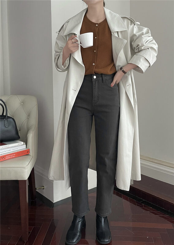 6 color chimney pants!  【FEIDING】Korean style all-match texture slim jeans YS1-6225# CLS