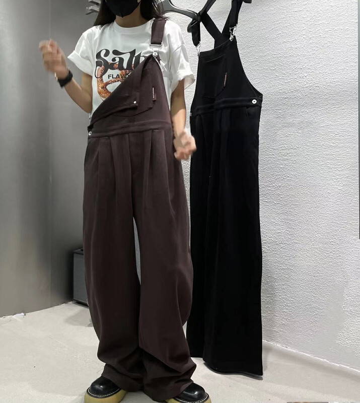 [RAINBOW] The big-name simple overalls jumpsuit has a great texture 1021