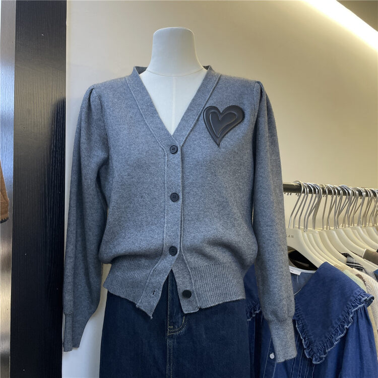 New in autumn! [SUSAN] Fashionable all-match love knitted cardigan 91010# LSW