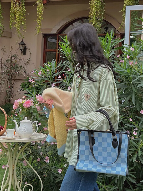 New in autumn! [LAB EEDA] Fashion casual retro striped shirt C80027# OZQ