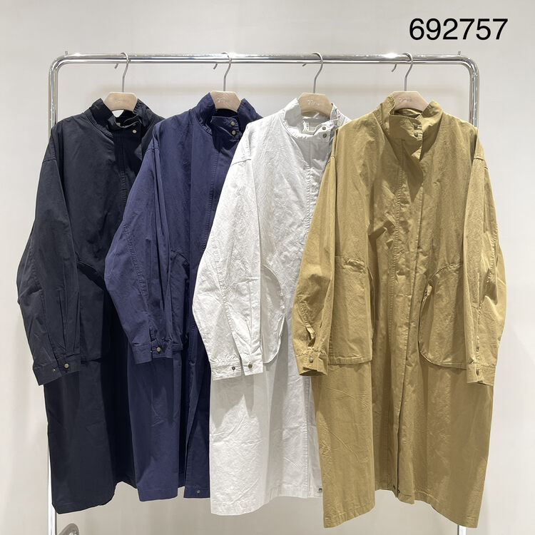 New in autumn! [TWENTY printed wood] Neat loose and comfortable trench coat 692757# L