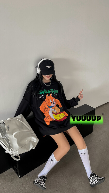 【FISH YU】Cartoon dog 3D digital direct printing round neck loose sweater 622570