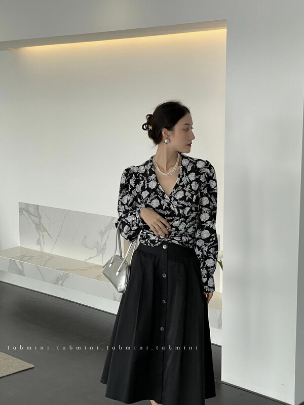 New in early autumn! [TABMINI] French retro elegant shirt Q11147-F# WPL