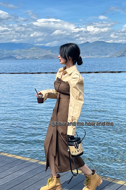 Autumn is new!【 HOW AND ME Cheng Xi】Korean style fashion temperament shirt + suit tube top dress suit (with belt) 5061# CQW