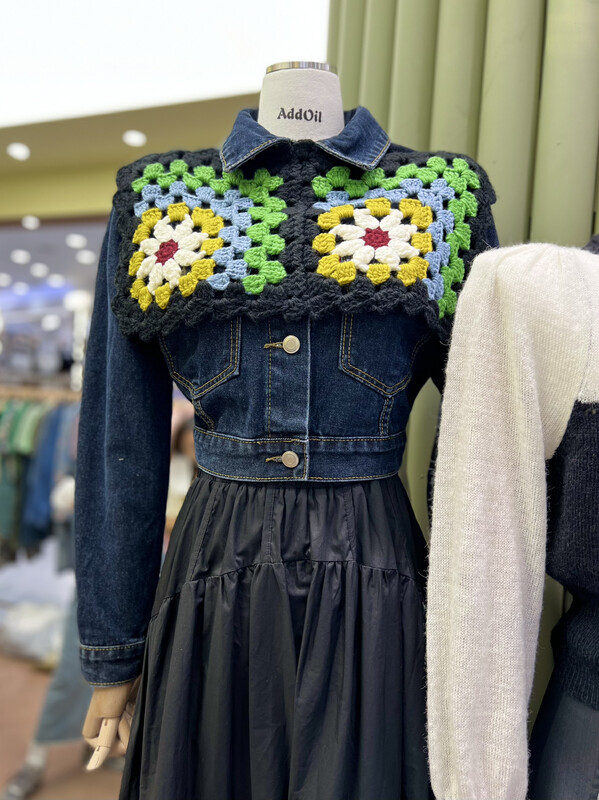 [ADDOIL] Color crochet design short shawl 323 # ZXL