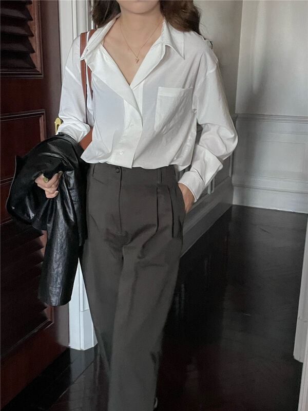 New in autumn! [FEIDING] Commuter texture all-match casual shirt YS1-5867# CLS