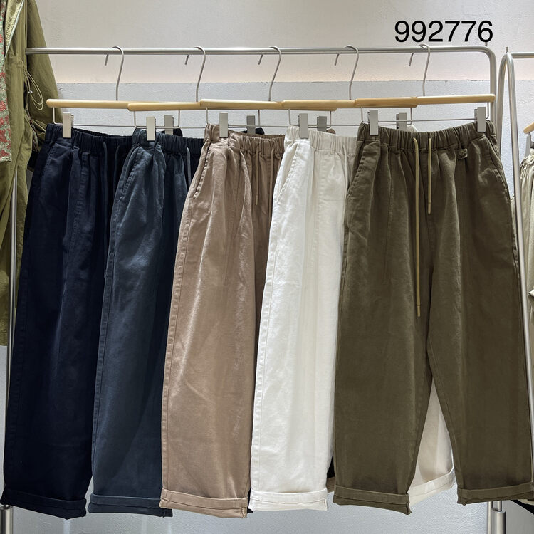 New in autumn! [TWENTY printed wood] drawstring comfortable all-match casual pants 992776# L