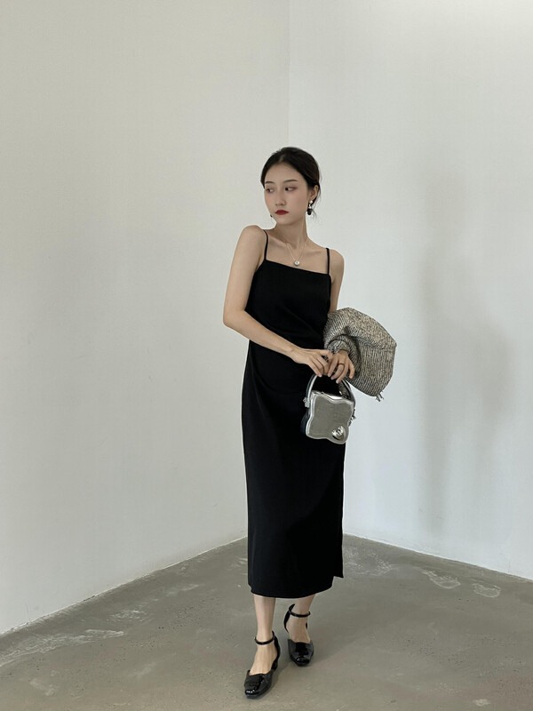 New in early autumn! [TABMINI] big-name simple temperament suspender dress Q11095-G# WPL