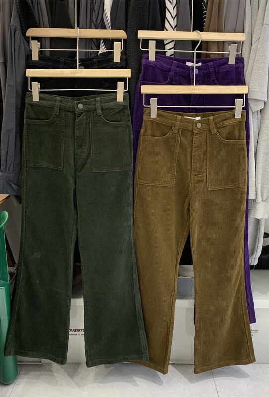 Autumn is new! [EN SEASON] Retro Micro Horn Corduroy Casual Pants 9029# LSW