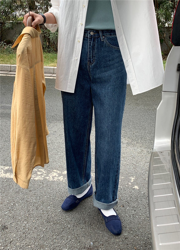 New in autumn!【FEIDING】Simple and versatile casual slim jeans YS2-5820# CLS