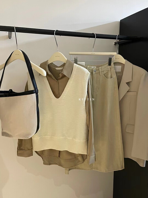 【KITTIN】Korean Loose Versatile Large Vest 1508# FHX