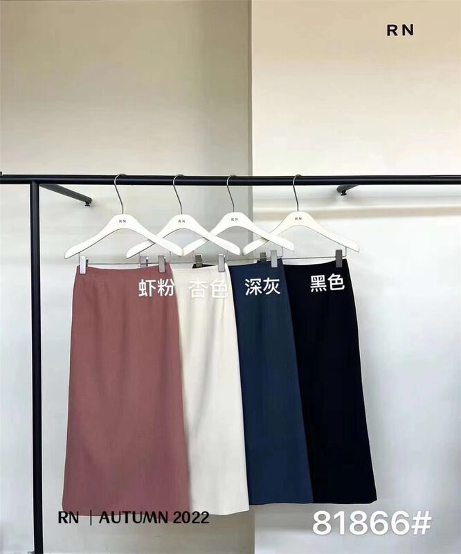 New in early autumn!【R N】High waist casual simple skirt 81866# L
