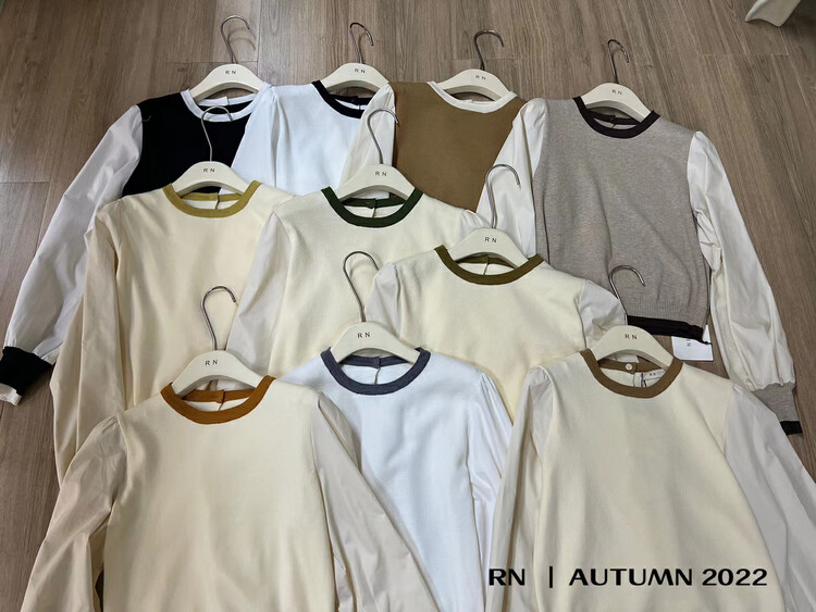 New in autumn! [R N] design loose temperament long-sleeved shirt 82183# L