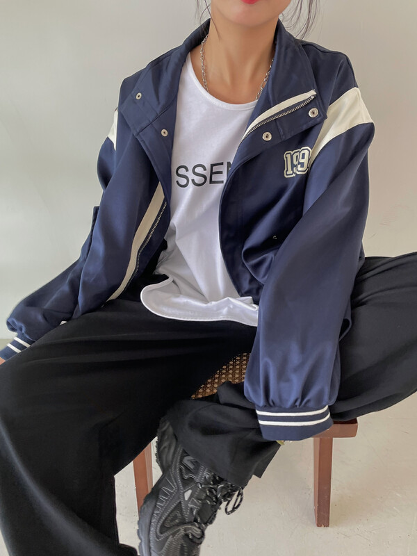 [RAINBOW] 1994 American retro zipper stand collar short jacket 09119