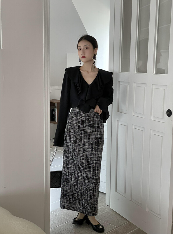 New in early autumn! [TABMINI] Temperament small fragrance casual all-match skirt YS1-Q11123-G# WPL