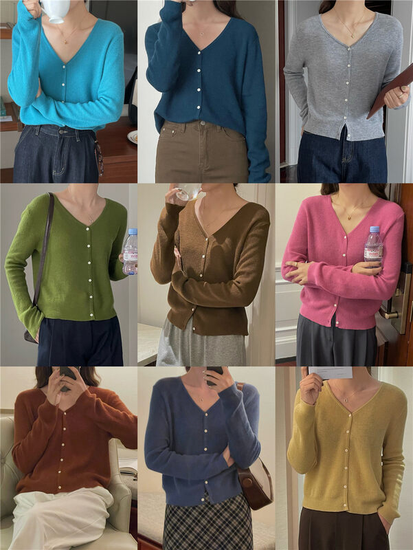 Explosive models in 35 colors!  【FEIDING&NEW POST】Lazy style all-match casual skin-friendly knitted cardigan YS1-9836# CLS