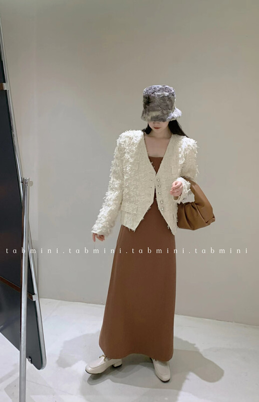 New in autumn! [TABMINI] Korean version of the small fragrance texture all-match short coat Q11177-F# WPL