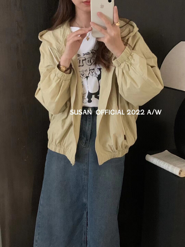 New in early autumn!【SUSAN】Neat casual hooded short coat 81130# LSW