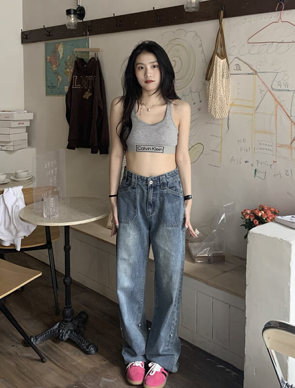 New in autumn! [LAB EEDA] textured loose straight jeans K3658# OZQ