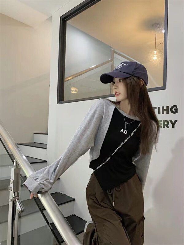 [RAINBOW] Explosive ad stitching vest sweater 80002-