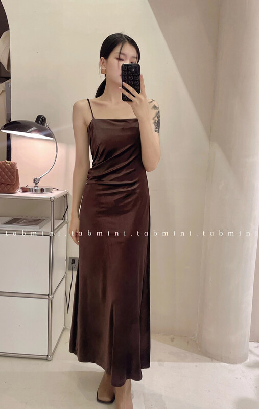 New in autumn!【TABMINI】Fashionable pleated suspender dress Q11278-G# WPL