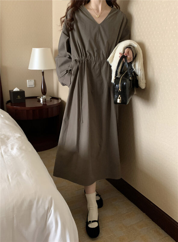 【FEIDING&NEW POST】Korean Loose Waist Thin Dress NP633-K2# CLS