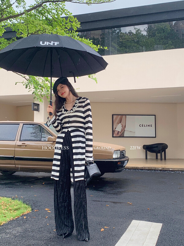 New in autumn! [Fire HOODRESS] High-end all-match wide-leg pleated velvet mopping casual pants 22447# JHY