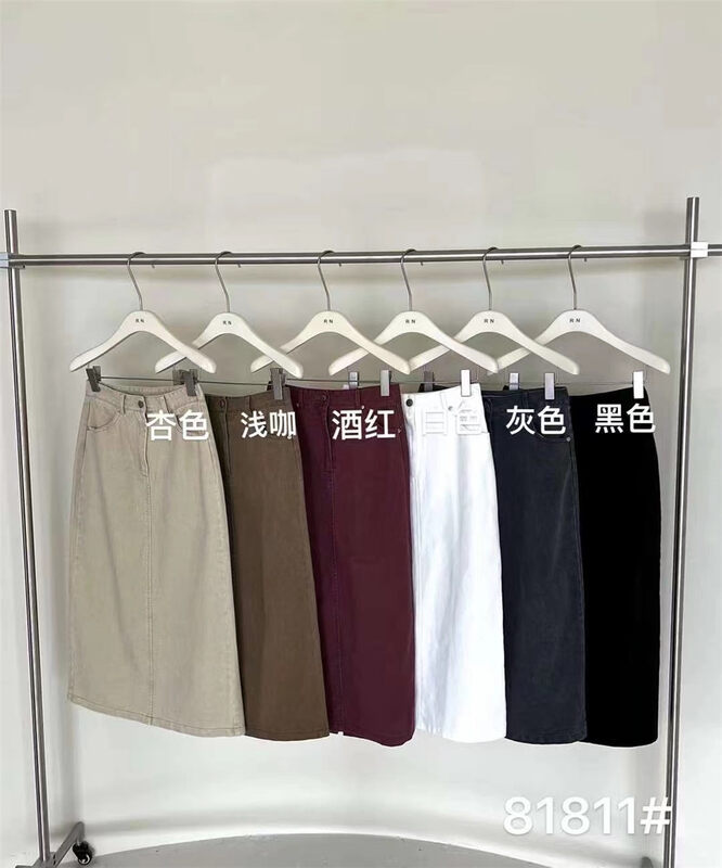 初秋上新!【R N】高腰休閒簡約百搭半身裙(只賣裙子)  81811#  L