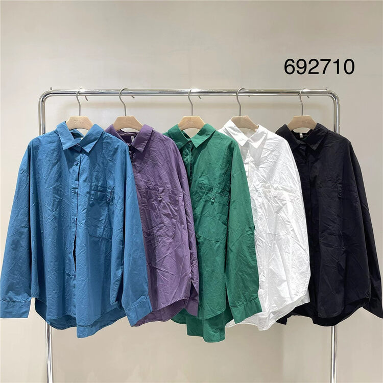 New in autumn! [TWENTY printed wood] single-breasted textured comfortable shirt 692710# L
