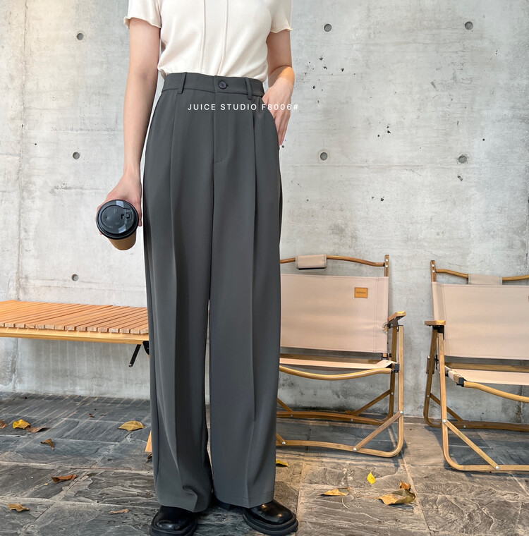 【JUICE】Early autumn basic all-match trousers wide-leg pants F8006