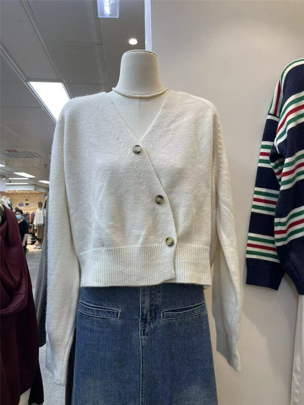 New in autumn! [SUSAN] Simple solid color all-match knitted cardigan 91025# LSW