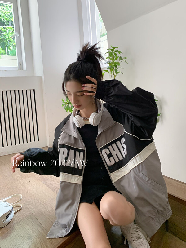 Original price 146.51! [RAINBOW] Explosive color contrast stitching windbreaker windbreaker 09106# FHX