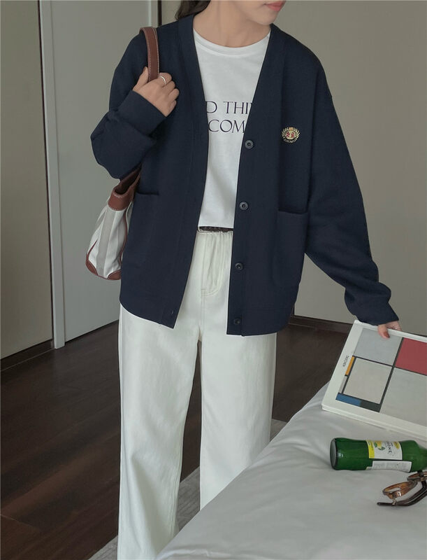 New in autumn!【FEIDING】Korean loose and versatile double-pocket short coat 3760# CLS
